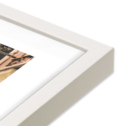 [Color:Opaque White], Picture of art in a Opaque White frame at an angle