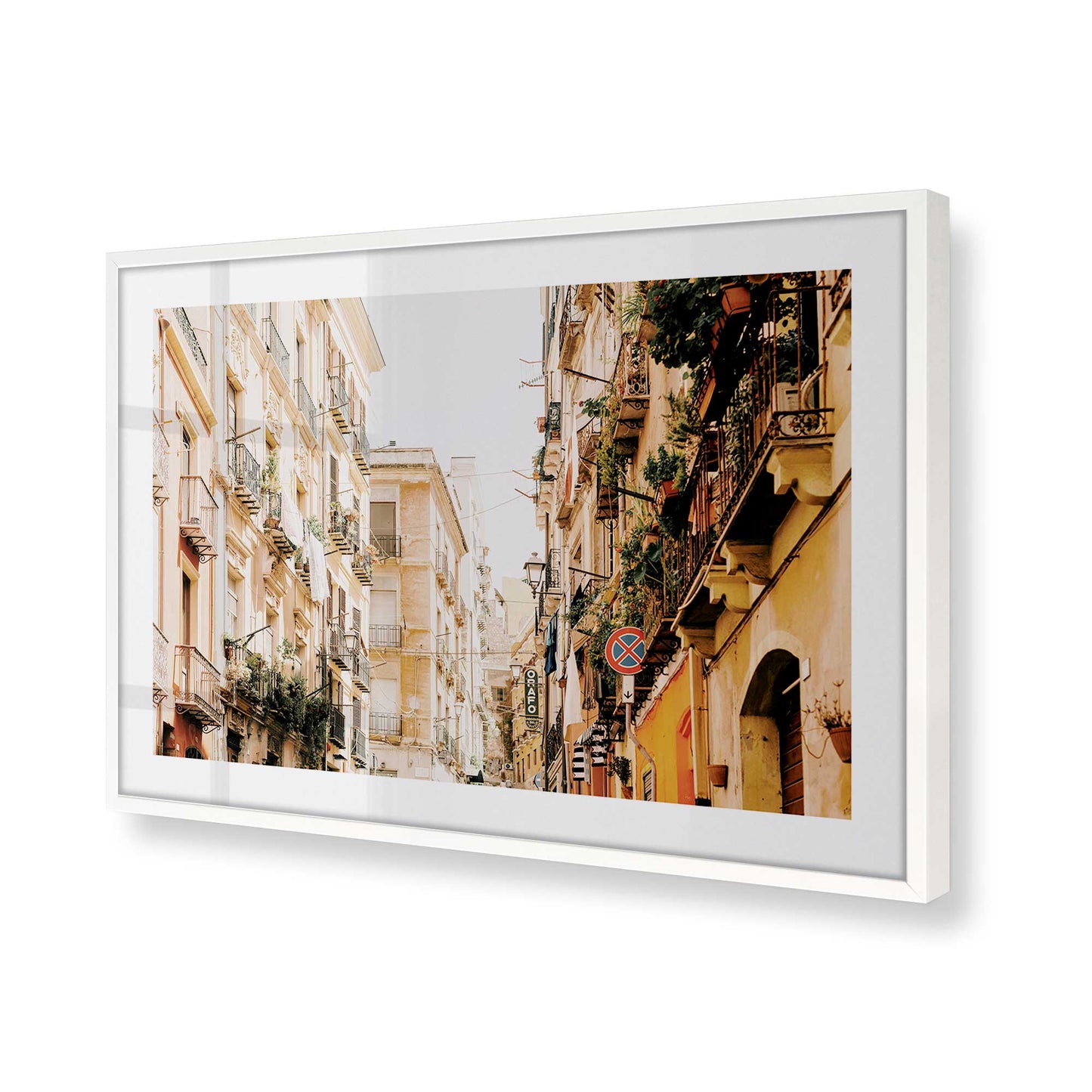 [Color:Opaque White], Picture of art in a Opaque White frame of the corner