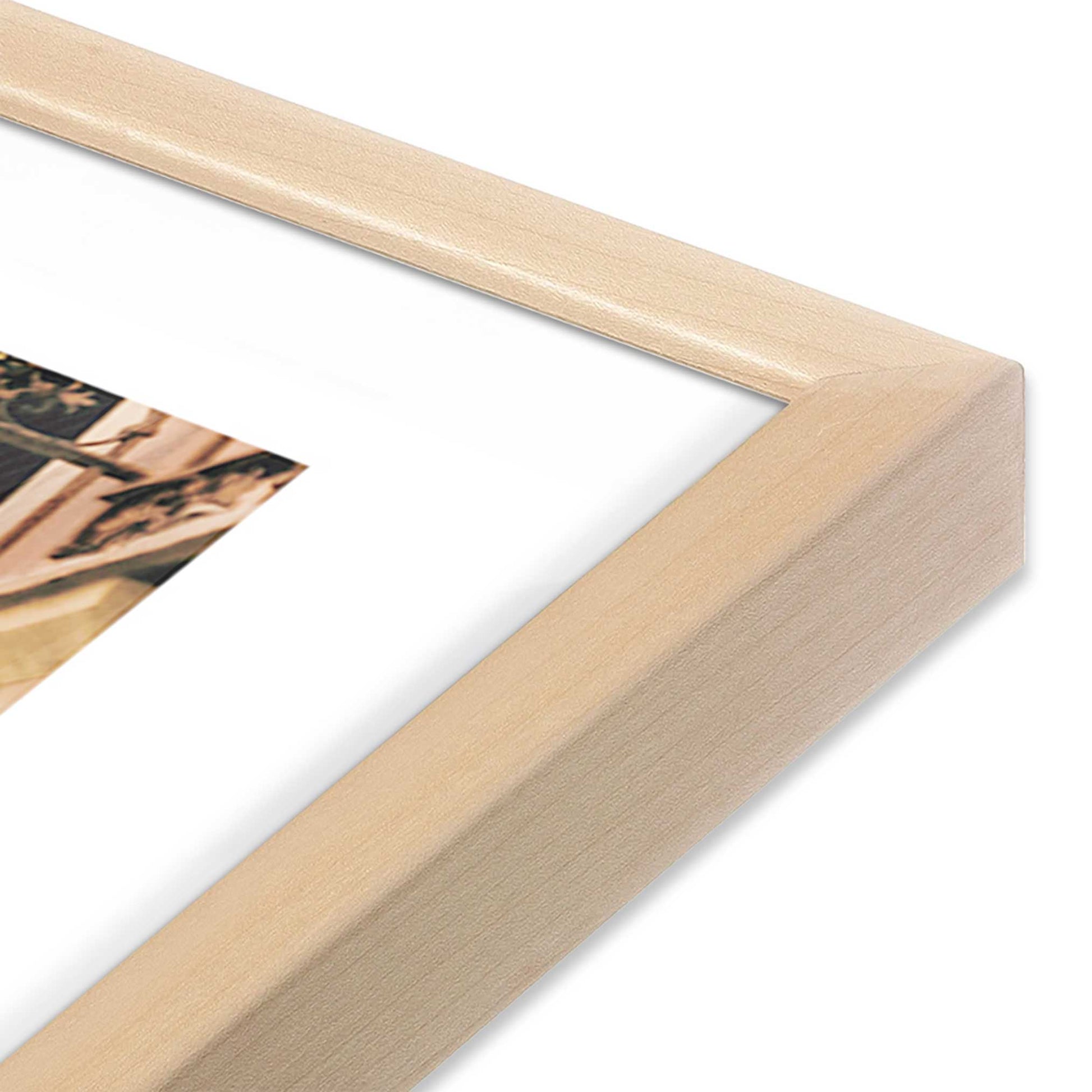 [Color:Raw Maple], Picture of art in a Raw Maple frame at an angle