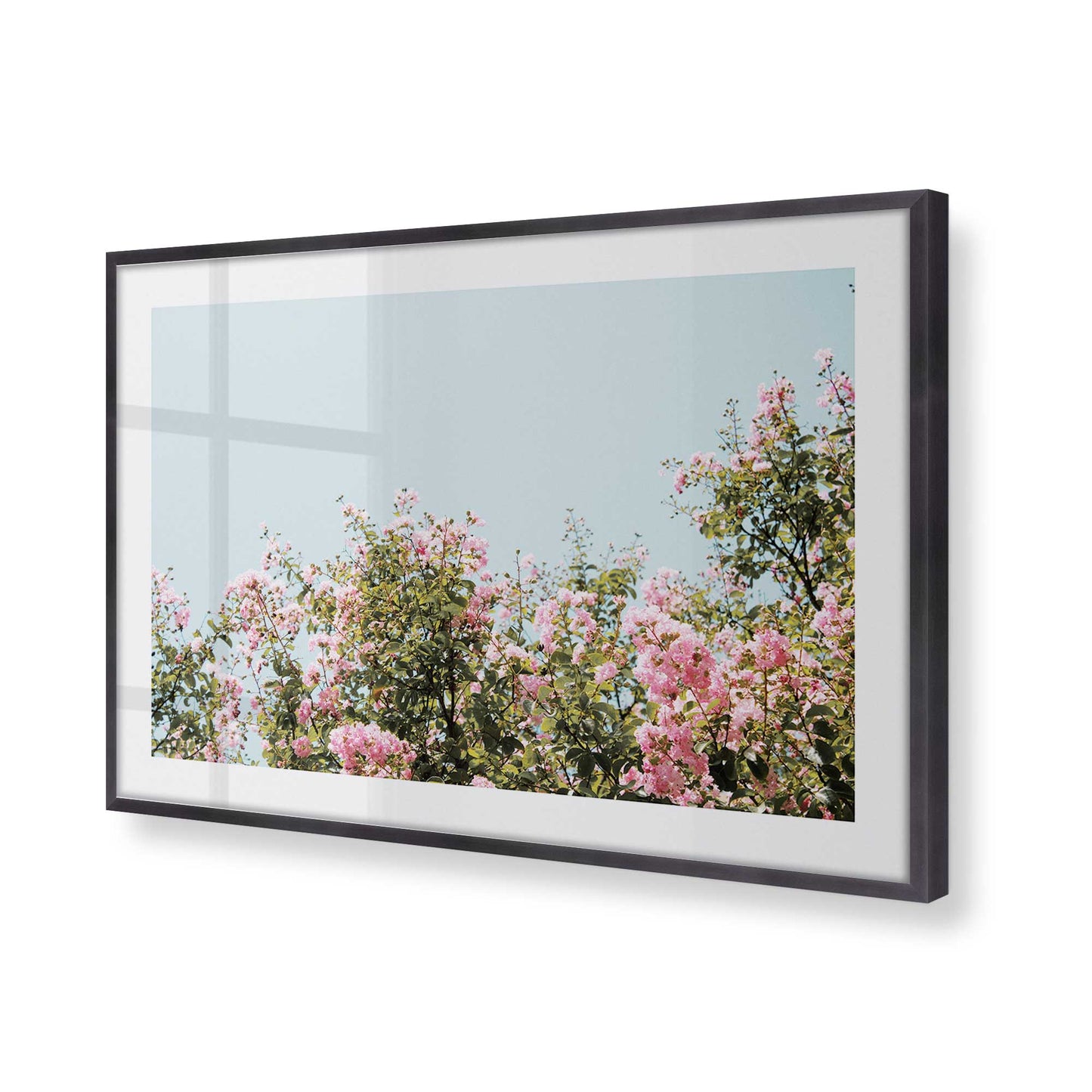 [Color:Weathered Zinc], Picture of art in a Weathered Zinc frame of the corner
