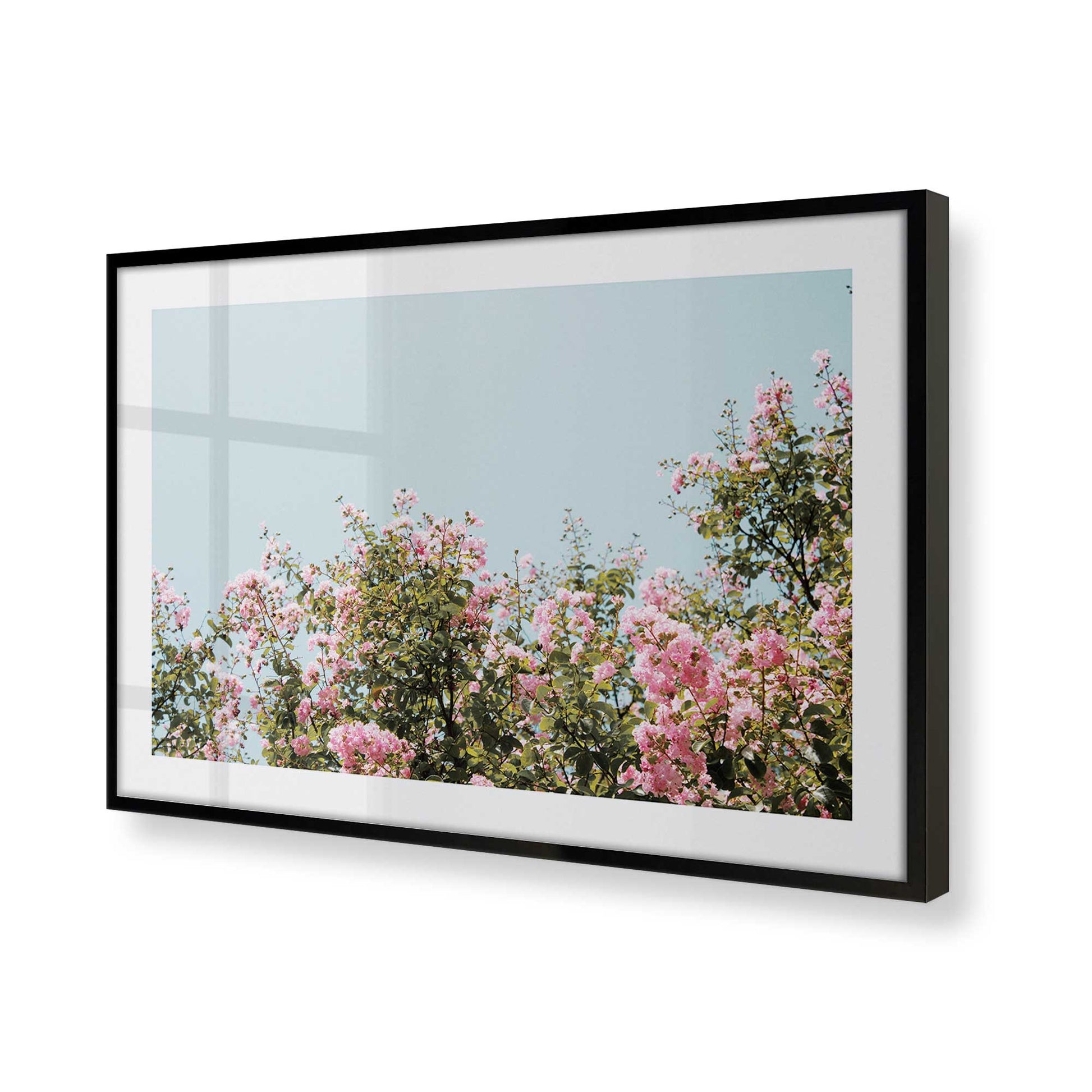 [Color:Satin Black], Picture of art in a Satin Black frame of the corner