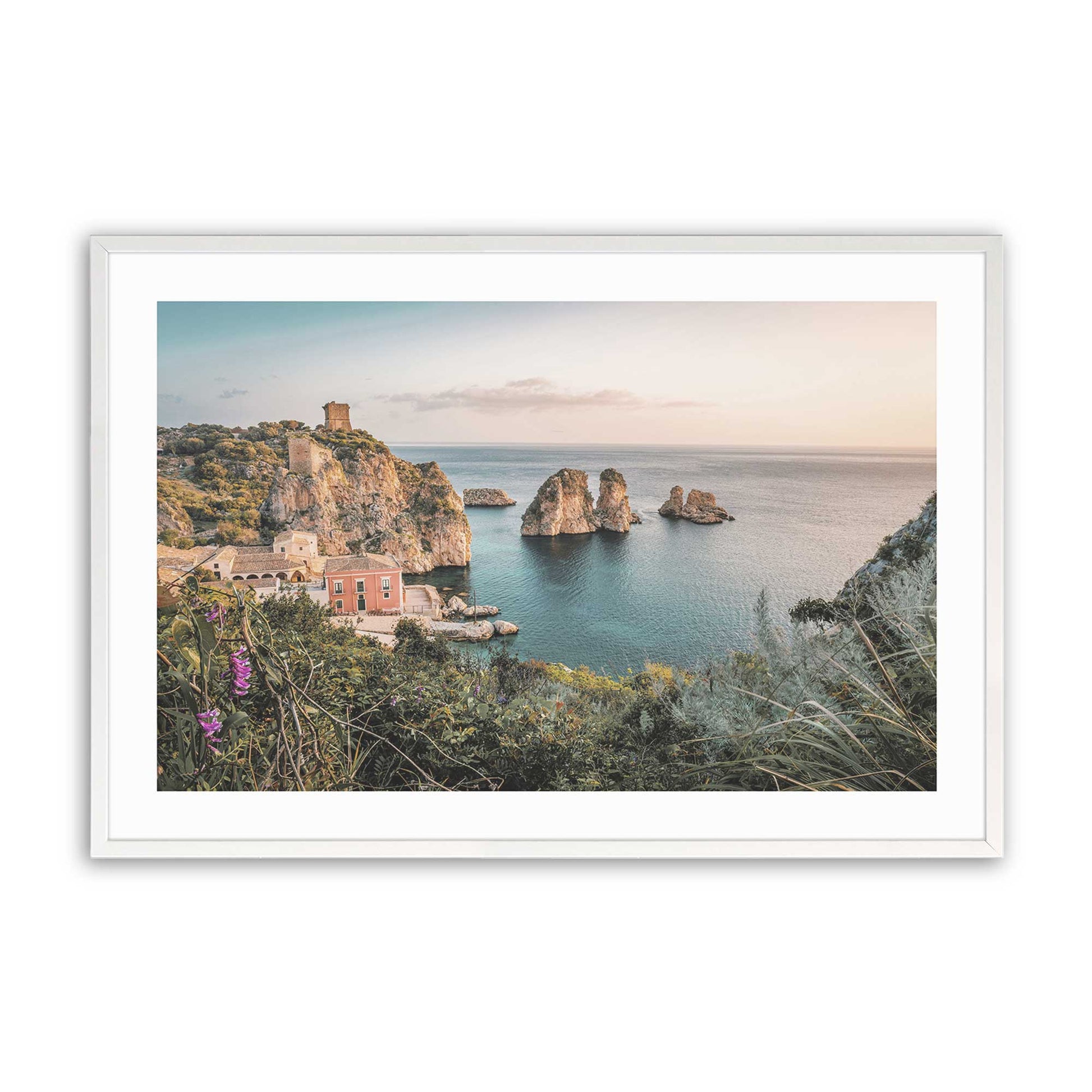 [Color:Opaque White], Picture of art in a Opaque White frame