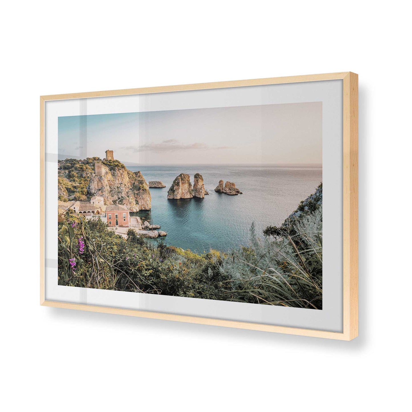 [Color:Raw Maple], Picture of art in a Raw Maple frame of the corner