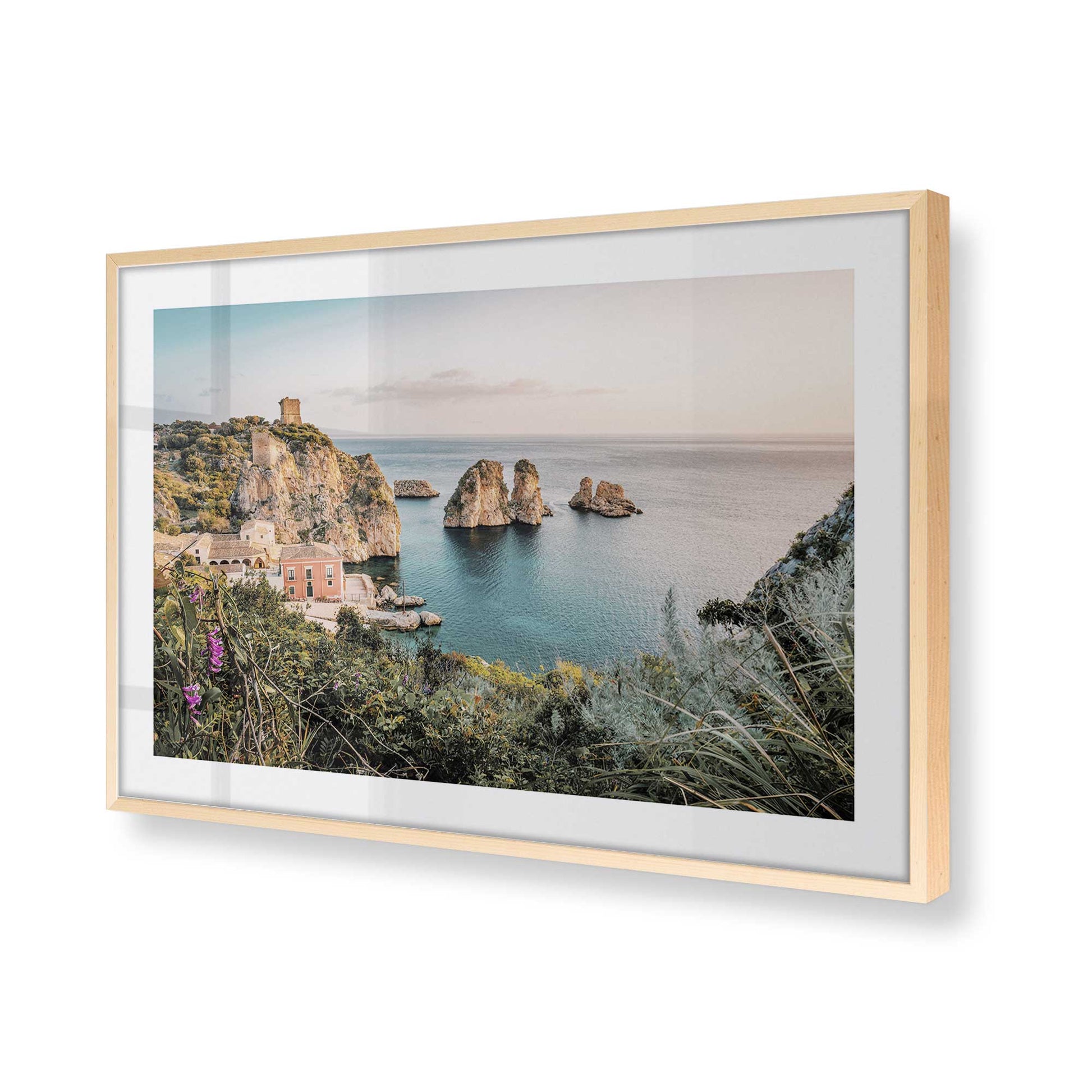 [Color:Raw Maple], Picture of art in a Raw Maple frame of the corner