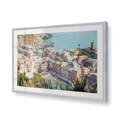 [Color:Polished Chrome], Picture of art in a Polished Chrome frame of the corner
