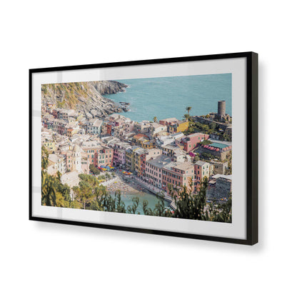 [Color:Satin Black], Picture of art in a Satin Black frame of the corner