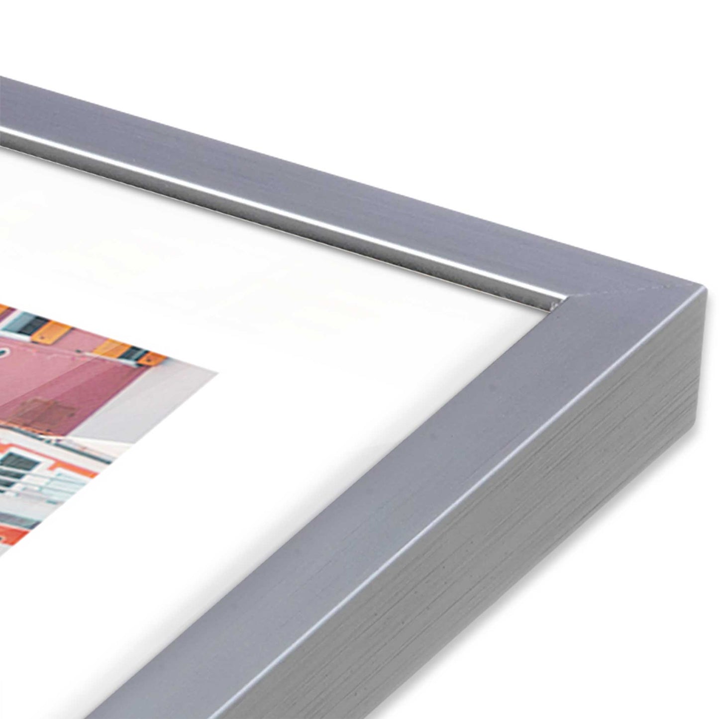 [Color:Polished Chrome], Picture of art in a Polished Chrome frame at an angle
