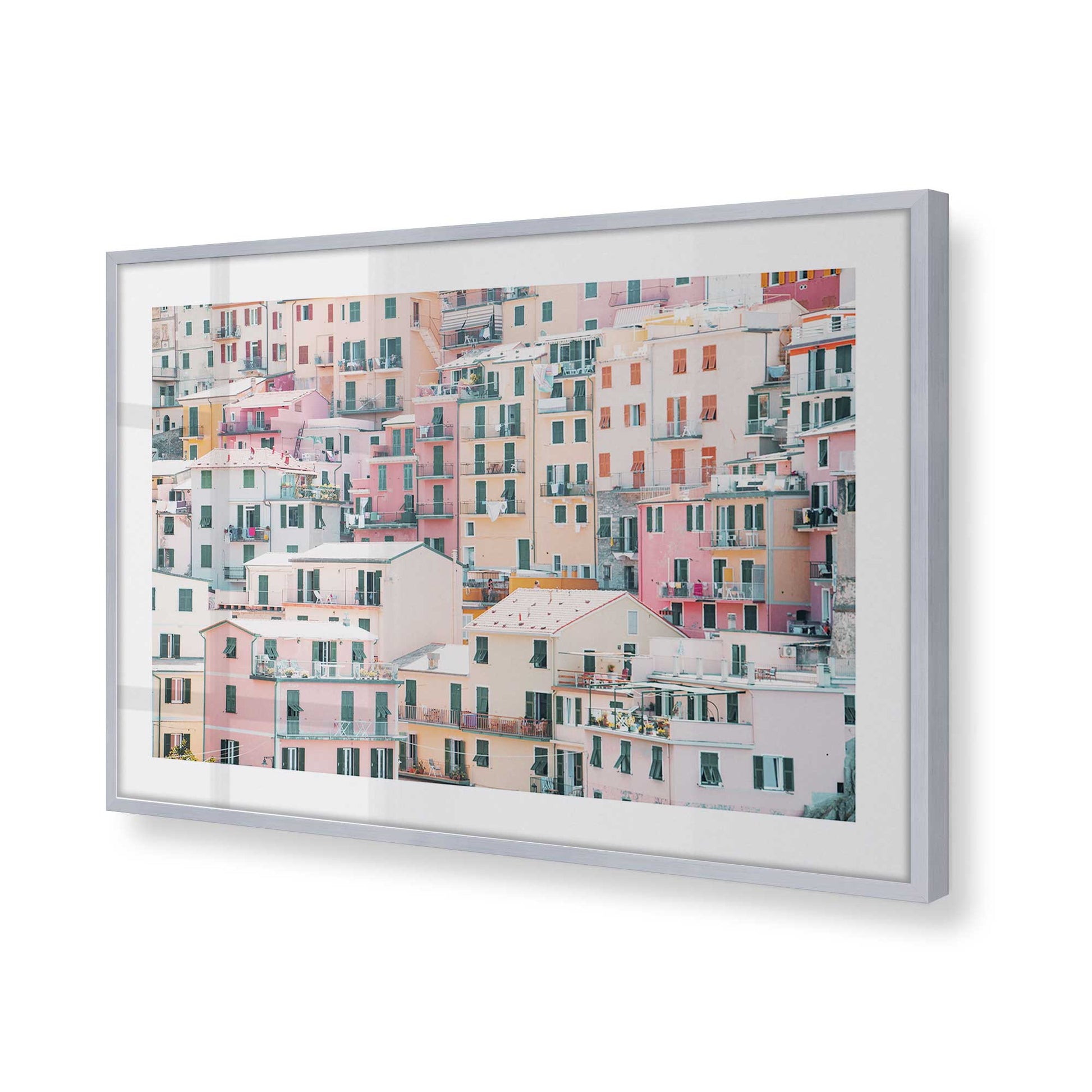 [Color:Polished Chrome], Picture of art in a Polished Chrome frame of the corner