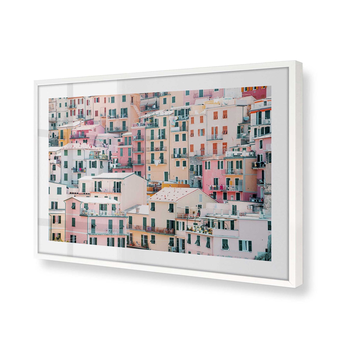 [Color:Opaque White], Picture of art in a Opaque White frame of the corner