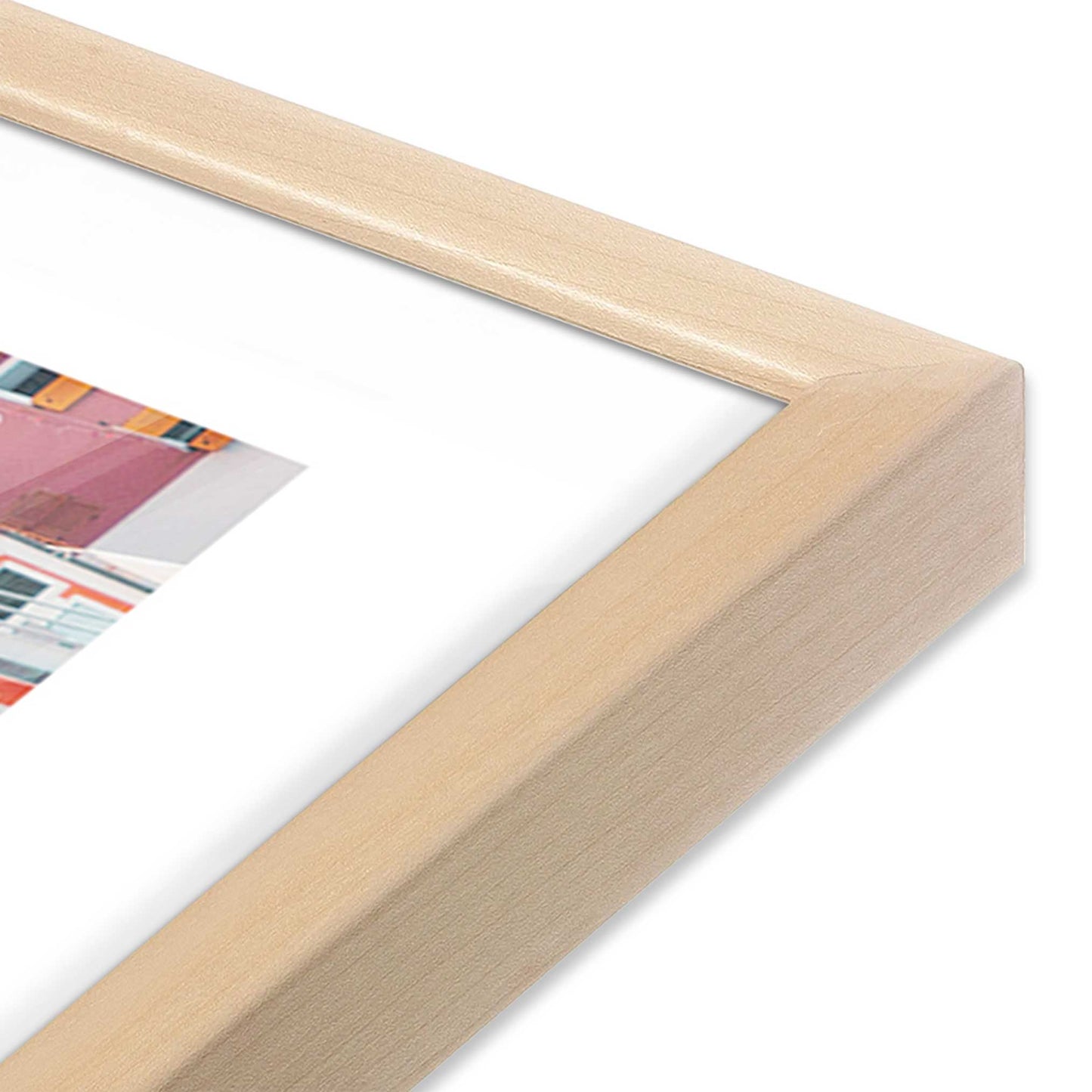[Color:Raw Maple], Picture of art in a Raw Maple frame at an angle