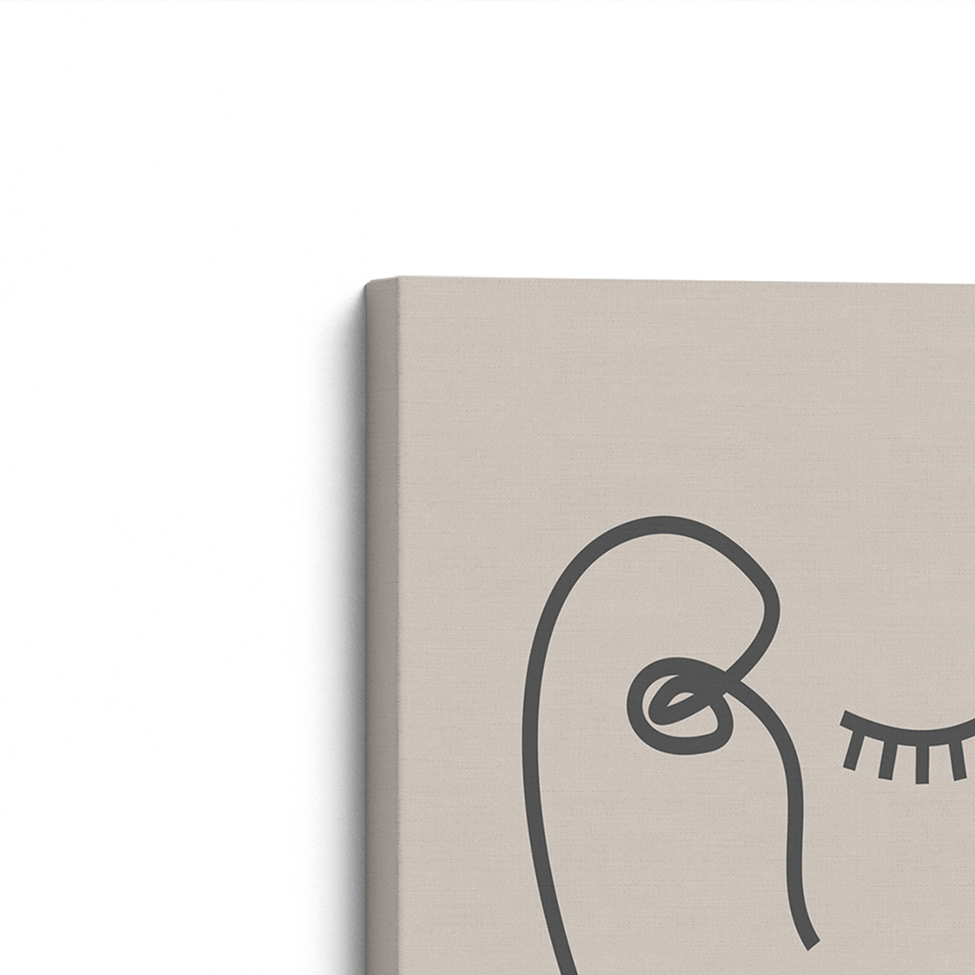 [Color:Stretched Canvas], Picture of art on an angle