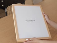 [LIFESTYLE],Raw Maple Narrow Width Wall Frame in a room
