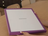 Plum Purple Aurora Wall Frame, Set of 2