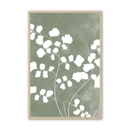 [color:Raw Maple], Picture of the second of 3 leaf illustrations in raw maple frame