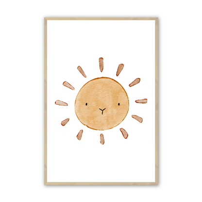 [color:Raw Maple], Picture of art in frame -Sunshine