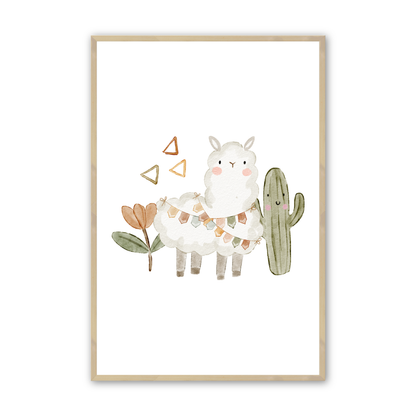 [color:Raw Maple], Picture of art in frame -Lamb in the Desert